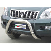 Toyota Landcruiser Lc120 2003-2009 Misutonida Ec Approved Front Bar - 76mm - Stainless Finish